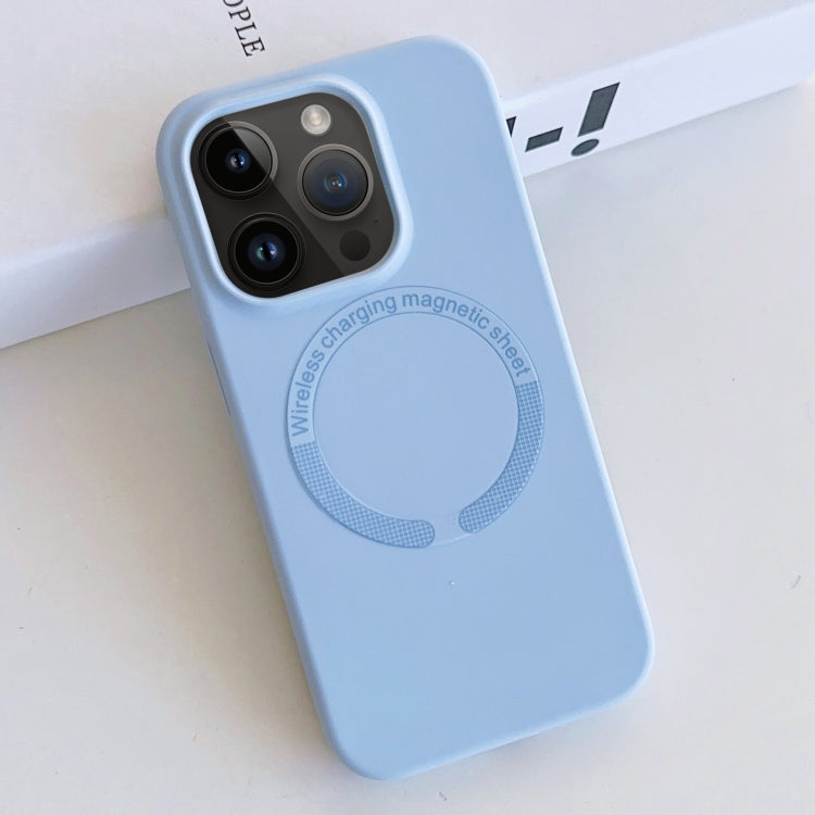 For iPhone 13 Pro MagSafe Magnetic Liquid Silicone Phone Case(Light Blue) - iPhone 13 Pro Cases by buy2fix | Online Shopping UK | buy2fix