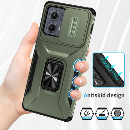 For Motorola Edge 5G 2024 Sliding Camshield Holder Phone Case(Alpine Green) - Motorola Cases by buy2fix | Online Shopping UK | buy2fix