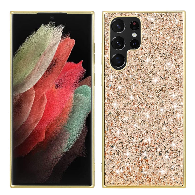 For Samsung Galaxy S24 Ultra 5G Glitter Powder TPU Phone Case(Gold) - Galaxy S24 Ultra 5G Cases by buy2fix | Online Shopping UK | buy2fix