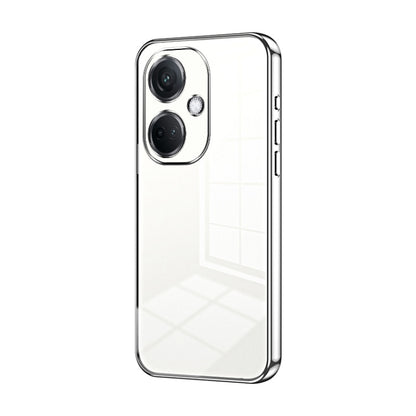 For OPPO K11 Transparent Plating Fine Hole Phone Case(Silver) - OPPO Cases by buy2fix | Online Shopping UK | buy2fix