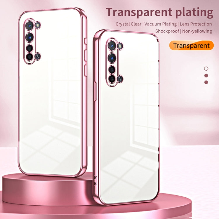 For OPPO Reno3 5G / Find X2 Lite Transparent Plating Fine Hole Phone Case(Transparent) - OPPO Cases by buy2fix | Online Shopping UK | buy2fix