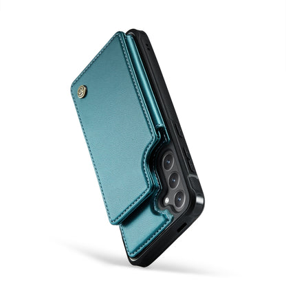 For Samsung Galaxy S24 5G CaseMe C22 PC+TPU Business Style RFID Anti-theft Leather Phone Case(Blue Green) - Galaxy S24 5G Cases by CaseMe | Online Shopping UK | buy2fix