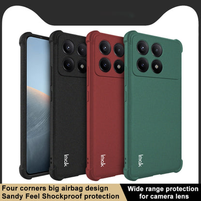 For Xiaomi Poco X6 Pro 5G/Redmi K70E 5G imak Shockproof Airbag TPU Phone Case(Matte Black) - K70E Cases by imak | Online Shopping UK | buy2fix