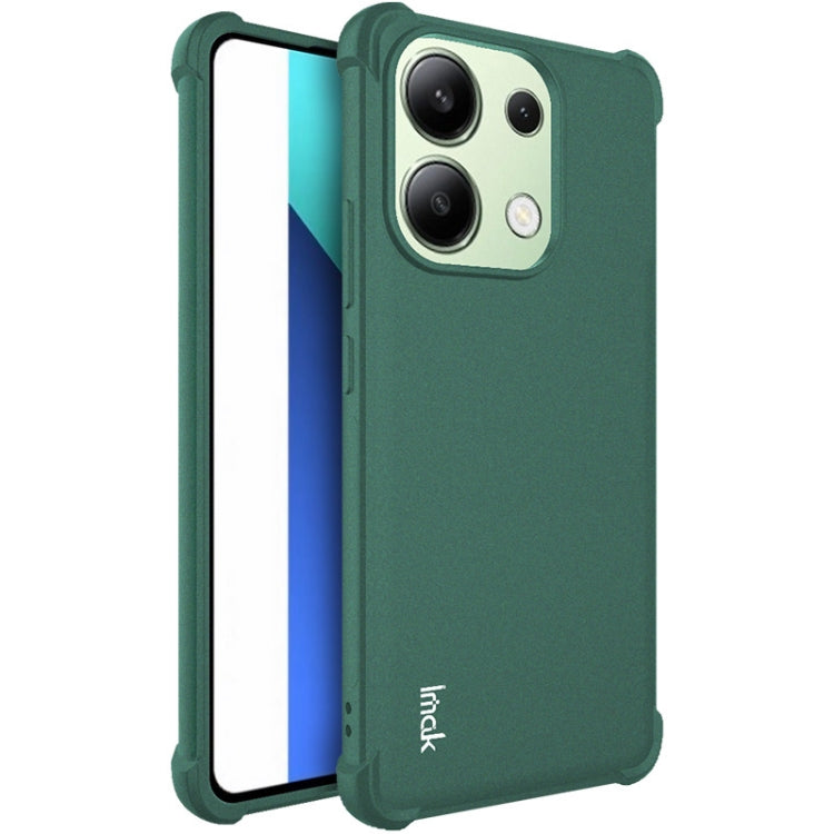 For Xiaomi Redmi Note 13 4G Global imak Shockproof Airbag TPU Phone Case(Matte Green) - Xiaomi Cases by imak | Online Shopping UK | buy2fix