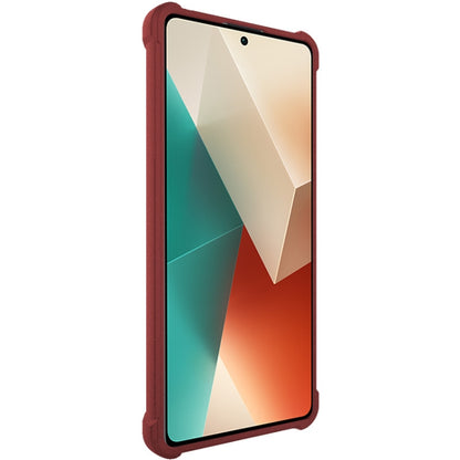 For Xiaomi Redmi Note 13 5G imak Shockproof Airbag TPU Phone Case(Matte Red) - Note 13 Cases by imak | Online Shopping UK | buy2fix