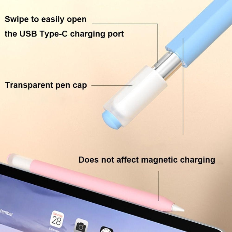 For Apple Pencil (USB-C) Jelly Silicone Stylus Pen Protective Cover(Sky Blue) - Pencil Accessories by buy2fix | Online Shopping UK | buy2fix