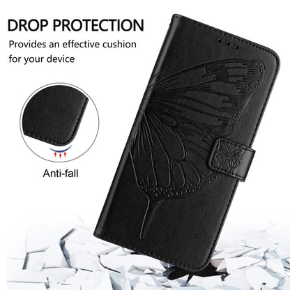 For Xiaomi 14 Pro 5G Global Embossed Butterfly Leather Phone Case(Black) - 14 Pro Cases by buy2fix | Online Shopping UK | buy2fix