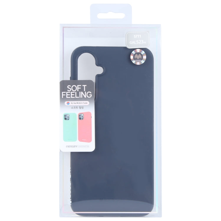 For Samsung Galaxy S23 FE 5G GOOSPERY SOFT FEELING Liquid TPU Soft Phone Case(Dark Blue) - Galaxy S23 FE 5G Cases by GOOSPERY | Online Shopping UK | buy2fix