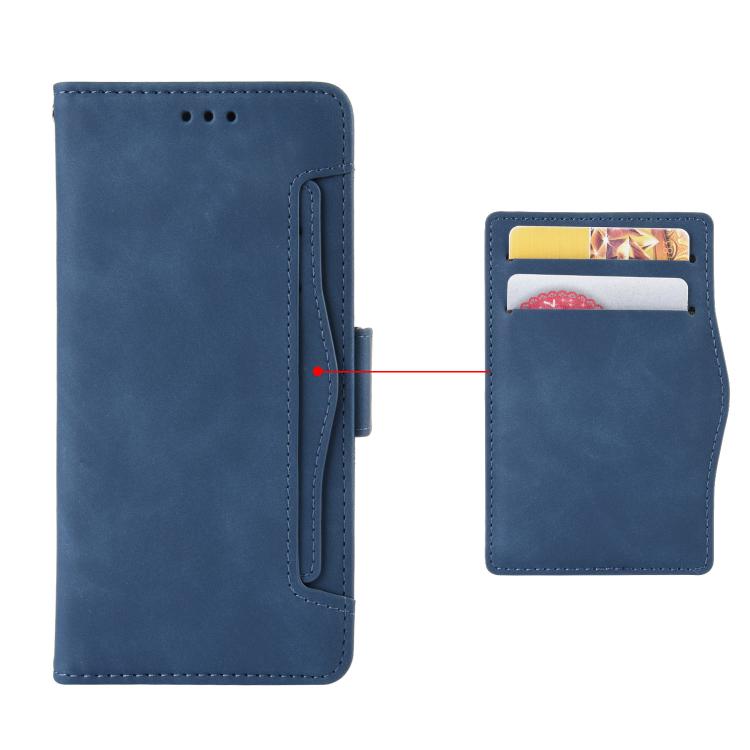 For OnePlus 13 5G Skin Feel Calf Texture Card Slots Leather Phone Case(Blue) - OnePlus Cases by buy2fix | Online Shopping UK | buy2fix