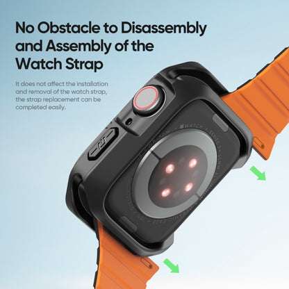 For Apple Watch 9 / 8 / 7 41mm DUX DUCIS Tamo Series Hollow PC + TPU Watch Protective Case(Translucent Black) - Watch Cases by DUX DUCIS | Online Shopping UK | buy2fix