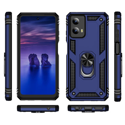 For Motorola Moto G Play 5G 2024 Shockproof TPU + PC Phone Case with Holder(Blue) - Motorola Cases by buy2fix | Online Shopping UK | buy2fix