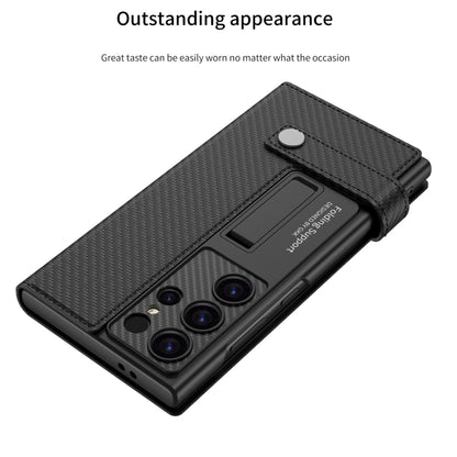 For Samsung Galaxy S24 5G GKK Flip Wallet Leather Phone Case, Without Pen(Carbon Fiber Texture) - Galaxy S24 5G Cases by GKK | Online Shopping UK | buy2fix