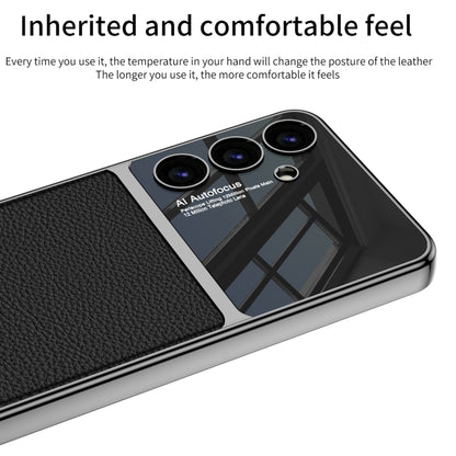 For Samsung Galaxy S24 5G GKK Plating TPU + Leather Full Coverage Phone Case(Carbon Fibre) - Galaxy Phone Cases by GKK | Online Shopping UK | buy2fix