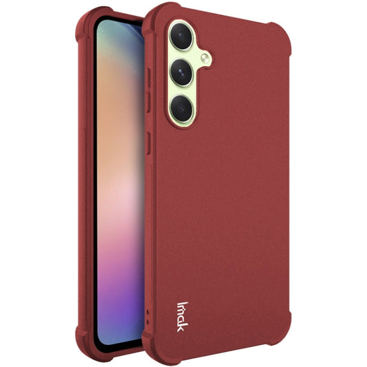 For Samsung Galaxy A35 5G imak Shockproof Airbag TPU Phone Case(Matte Red) - Galaxy Phone Cases by imak | Online Shopping UK | buy2fix