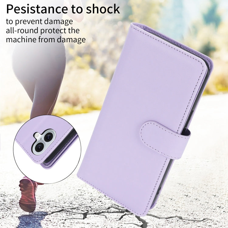 For iPhone 16 Plus Multi-Card Wallet RFID Leather Phone Case(Light Purple) - iPhone 16 Plus Cases by buy2fix | Online Shopping UK | buy2fix