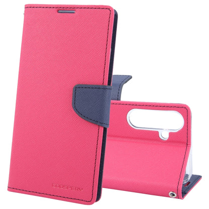 For Samsung Galaxy S24 5G GOOSPERY FANCY DIARY Cross Texture Leather Phone Case(Rose Red) - Galaxy S24 5G Cases by GOOSPERY | Online Shopping UK | buy2fix