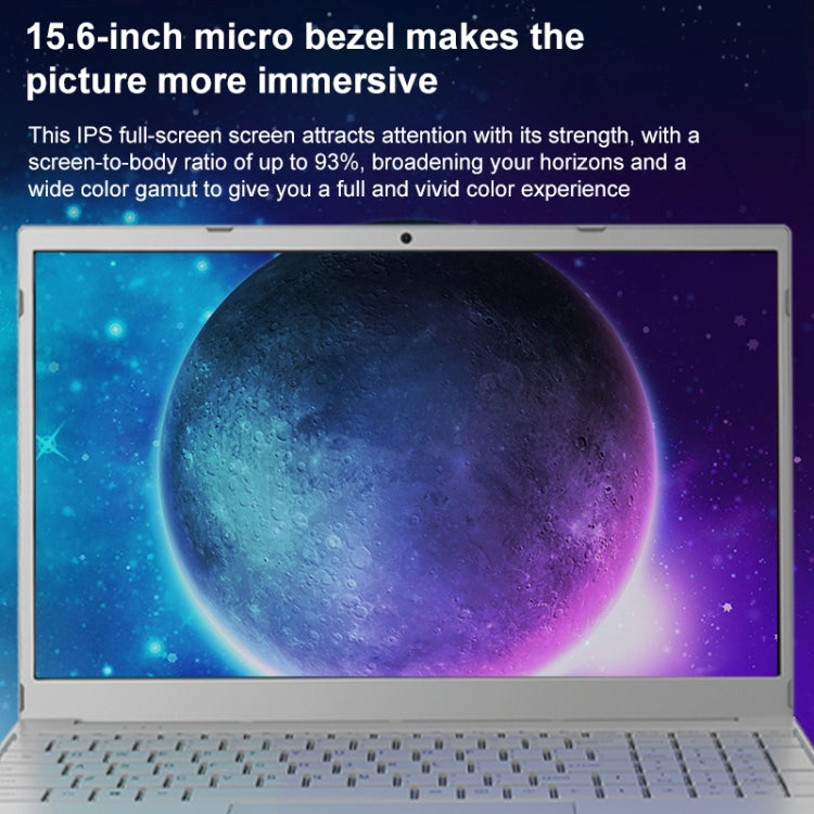 V8 15.6 inch Ultrathin Laptop, 32GB+1TB, Windows 10 Intel Processor N95 Quad Core(Silver) - Others by buy2fix | Online Shopping UK | buy2fix