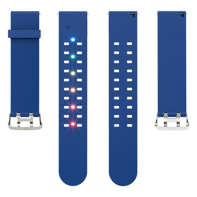 For Apple Watch SE 40mm Luminous Colorful Light Silicone Watch Band(Blue) - Watch Bands by buy2fix | Online Shopping UK | buy2fix