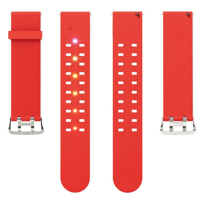 For Apple Watch Series 5 44mm Luminous Colorful Light Silicone Watch Band(Red) - Watch Bands by buy2fix | Online Shopping UK | buy2fix