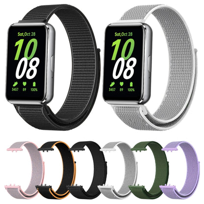 For Samsung Galaxy Fit 3 Woven Nylon Loop Watch Band(Black) - Watch Bands by buy2fix | Online Shopping UK | buy2fix