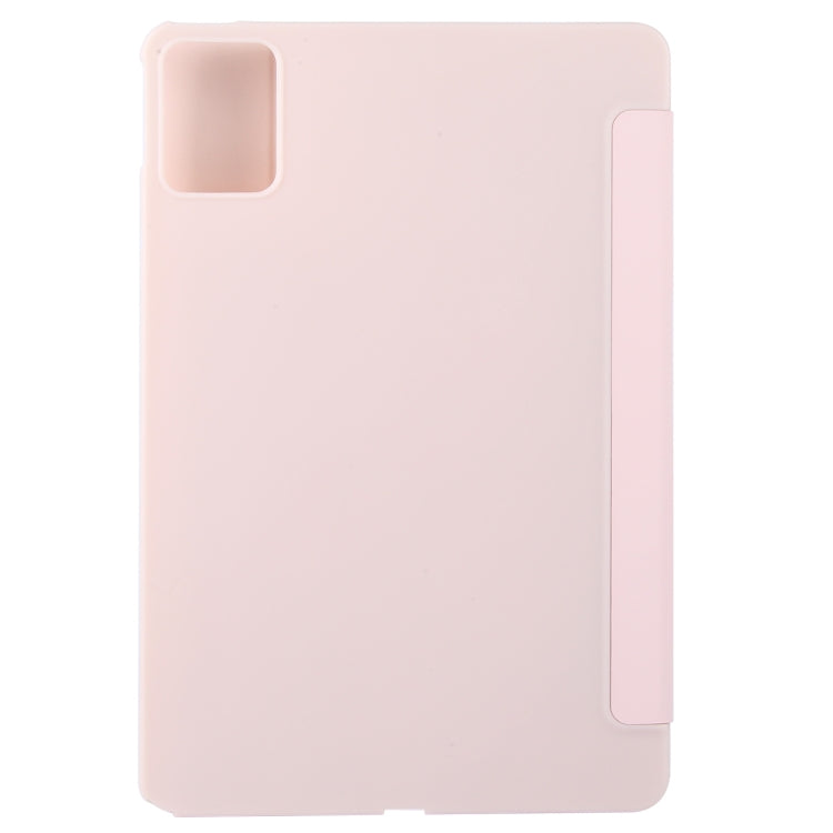 For Lenovo Tab M11/ Xiaoxin Pad 11 2024 Tri-fold Silicone Leather Tablet Case(Pink) - Lenovo by buy2fix | Online Shopping UK | buy2fix