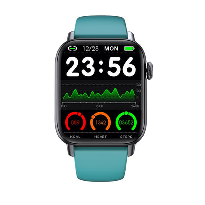 QS08 PRO 1.83 inch BT5.2 Smart Sport Watch, Support Sleep / Heart Rate / Blood Oxygen / Temperature / Blood Pressure Health Monitor(Black+Green) - Smart Watches by buy2fix | Online Shopping UK | buy2fix