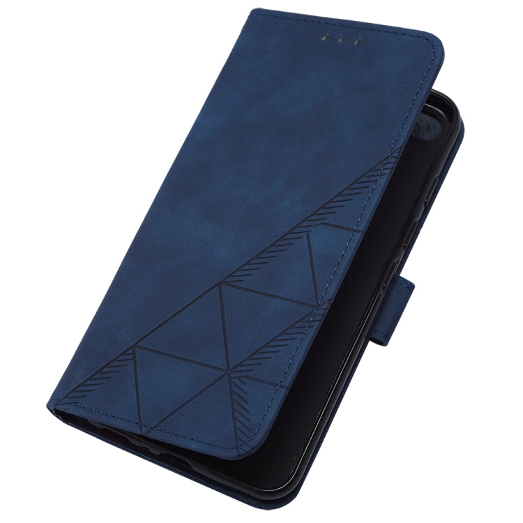 For Google Pixel 9 Pro Crossbody 3D Embossed Flip Leather Phone Case(Blue) - Google Cases by buy2fix | Online Shopping UK | buy2fix