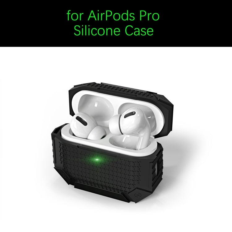 For AirPods Pro 2 Wireless Earphones Shockproof Armor Silicone Protective Case(Grey) - For AirPods Pro 2 by buy2fix | Online Shopping UK | buy2fix