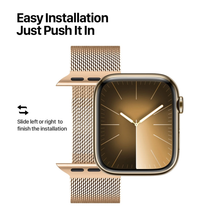 For Apple Watch SE 2022 40mm DUX DUCIS Milanese Pro Series Stainless Steel Watch Band(Gold) - Watch Bands by DUX DUCIS | Online Shopping UK | buy2fix