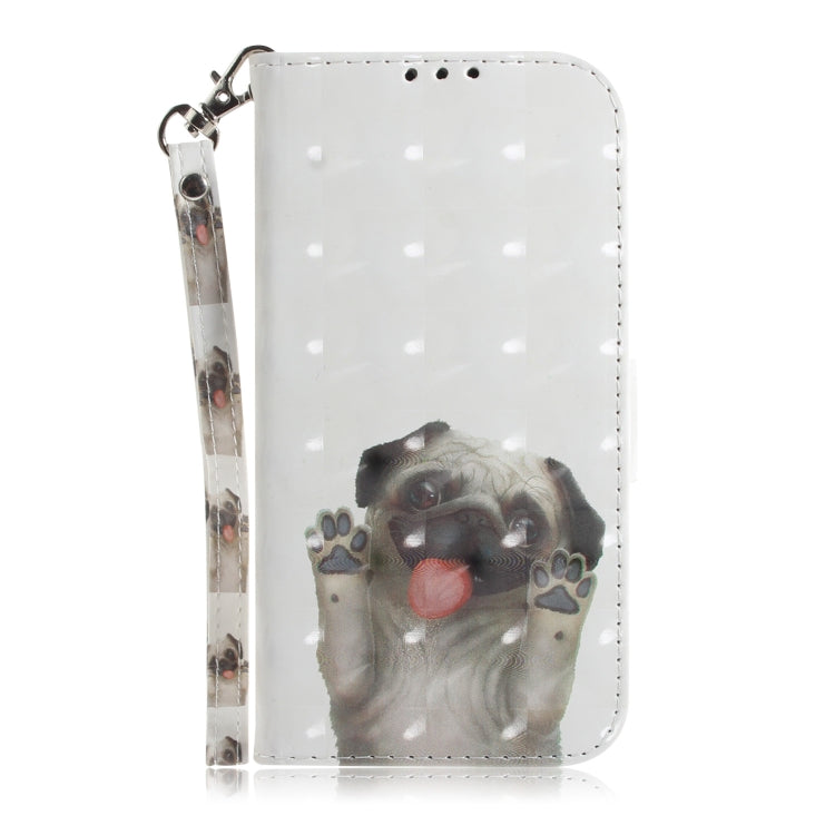 For Google Pixel 9 3D Colored Horizontal Flip Leather Phone Case(Pug) - Google Cases by buy2fix | Online Shopping UK | buy2fix