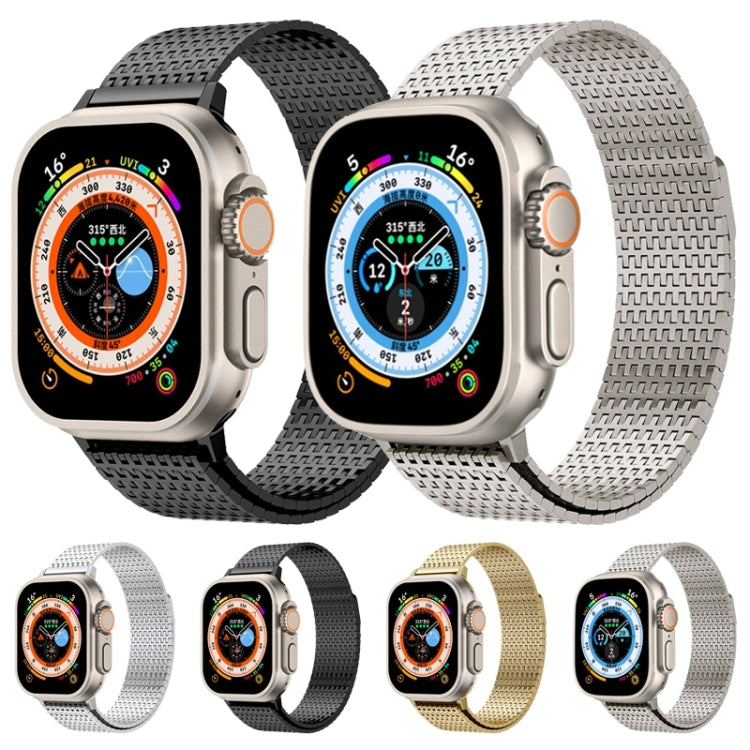 For Apple Watch 38mm Milanese Loop Magnetic Clasp Stainless Steel Watch Band(Silver) - Watch Bands by buy2fix | Online Shopping UK | buy2fix