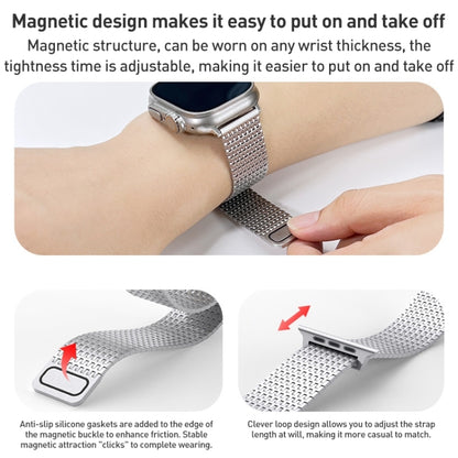 For Apple Watch SE 2022 40mm Milanese Loop Magnetic Clasp Stainless Steel Watch Band(Silver) - Watch Bands by buy2fix | Online Shopping UK | buy2fix