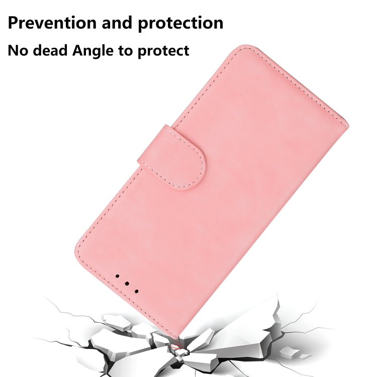 For Google Pixel 9 Pro Skin Feel Pure Color Flip Leather Phone Case(Pink) - Google Cases by buy2fix | Online Shopping UK | buy2fix