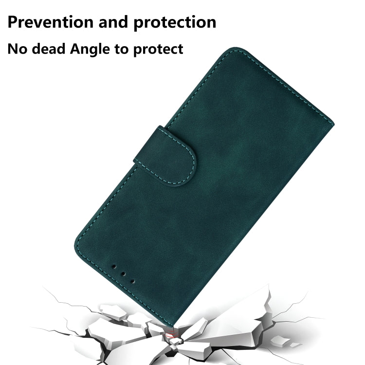 For Google Pixel 9 Skin Feel Pure Color Flip Leather Phone Case(Green) - Google Cases by buy2fix | Online Shopping UK | buy2fix