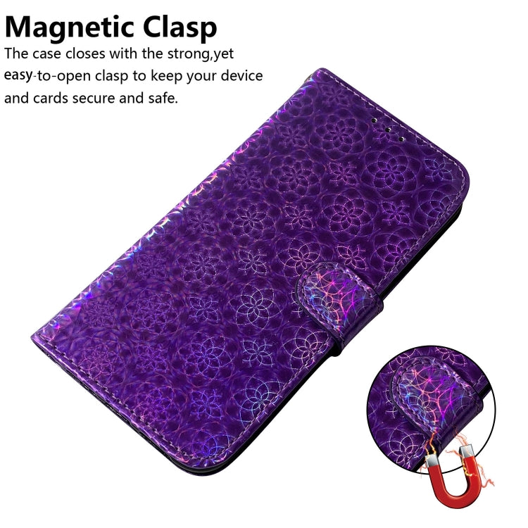 For Google Pixel 9 Pro Colorful Magnetic Buckle Leather Phone Case(Purple) - Google Cases by buy2fix | Online Shopping UK | buy2fix