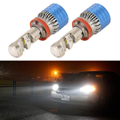 H11 Pair 55W 6000lm 6000K Car LED Mini Lens Headlight Bulb - LED Headlamps by buy2fix | Online Shopping UK | buy2fix