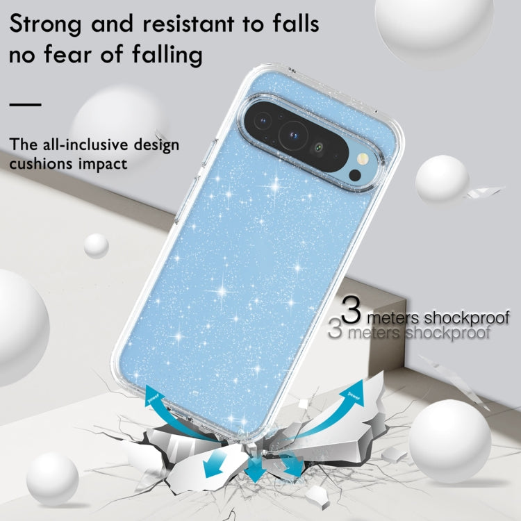 For Google Pixel 9 Terminator Style Shockproof Phone Case(Glitter White) - Google Cases by buy2fix | Online Shopping UK | buy2fix