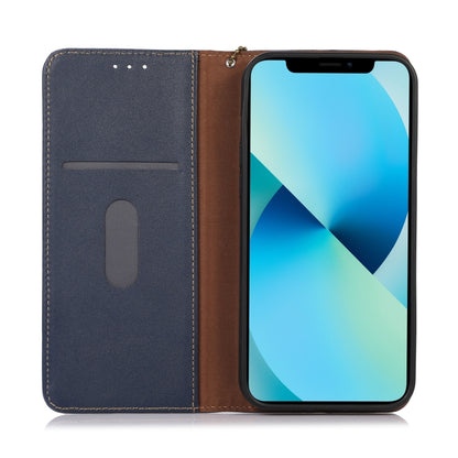 For Google Pixel 9 KHAZNEH Nappa Top Layer Cowhide Leather Phone Case(Blue) - Google Cases by buy2fix | Online Shopping UK | buy2fix