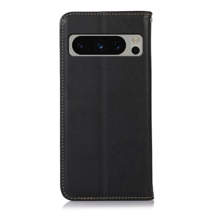 For Google Pixel 9 Pro KHAZNEH Nappa Top Layer Cowhide Leather Phone Case(Black) - Google Cases by buy2fix | Online Shopping UK | buy2fix