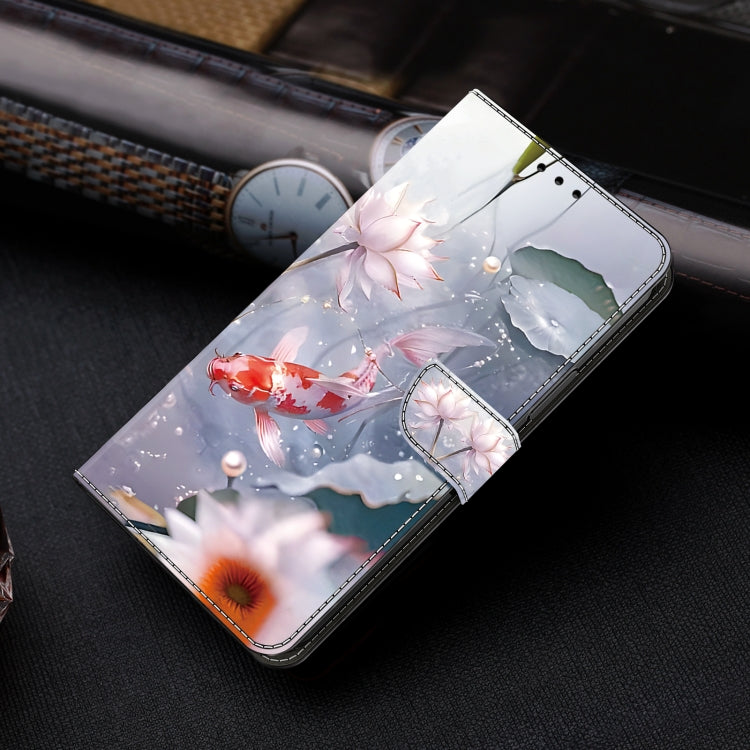 For Google Pixel 9 Crystal Painted Leather Phone case(Koi) - Google Cases by buy2fix | Online Shopping UK | buy2fix