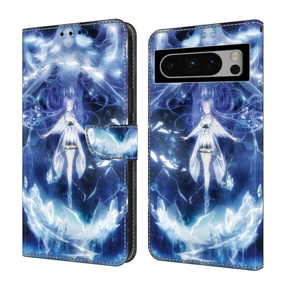 For Google Pixel 9 Pro Crystal Painted Leather Phone case(Magic Fairy) - Google Cases by buy2fix | Online Shopping UK | buy2fix