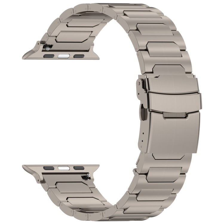 For Apple Watch Series 7 45mm I-Shaped Titanium Metal Watch Band(Titanium) - Watch Bands by buy2fix | Online Shopping UK | buy2fix