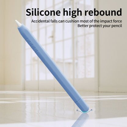 For Apple Pencil (USB-C) Solid Color Silicone Protective Case(White) - Pencil Accessories by buy2fix | Online Shopping UK | buy2fix