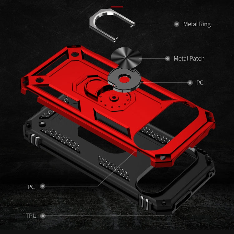 For Google Pixel 9 Shockproof TPU + PC Phone Case with Holder(Red) - Google Cases by buy2fix | Online Shopping UK | buy2fix