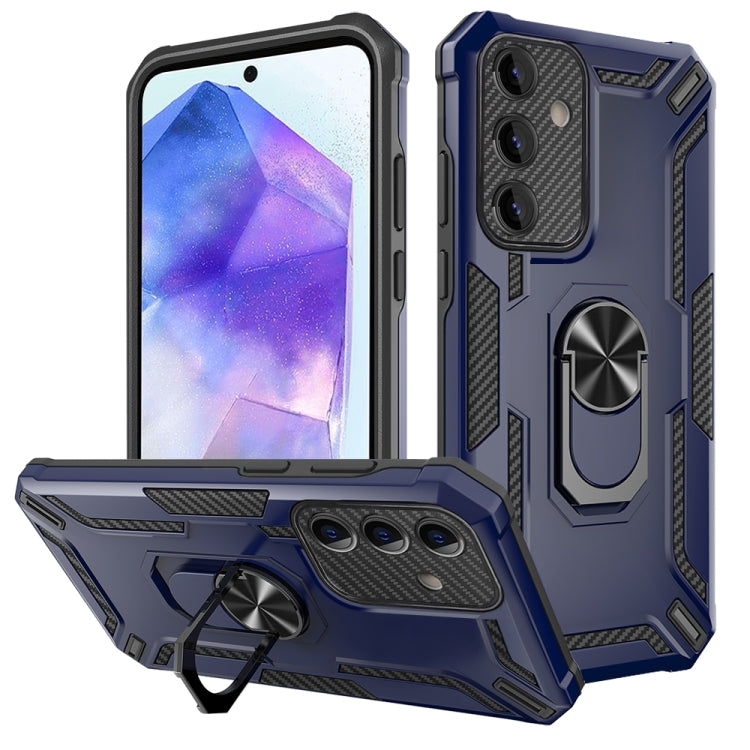 For Samsung Galaxy A55 5G Warship Armor 2 in 1 Shockproof Phone Case(Royal Blue) - Galaxy Phone Cases by buy2fix | Online Shopping UK | buy2fix