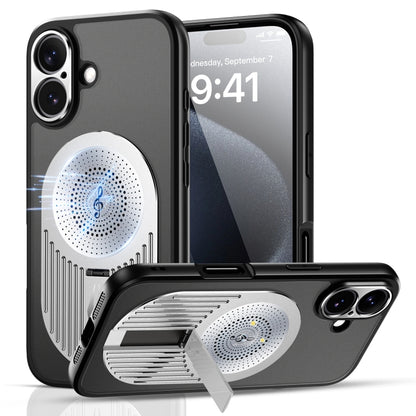 For iPhone 16 Heat Dissipation Aromatherapy Holder Phone Case(Silver) - iPhone 16 Cases by buy2fix | Online Shopping UK | buy2fix