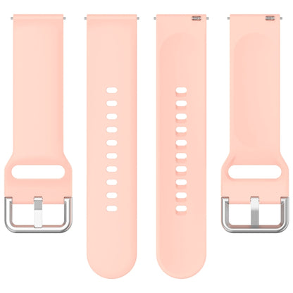 For CMF Watch Pro D395 22mm Solid Color Silver Buckle Silicone Watch Band, Size:S(Light Pink) - Watch Bands by buy2fix | Online Shopping UK | buy2fix