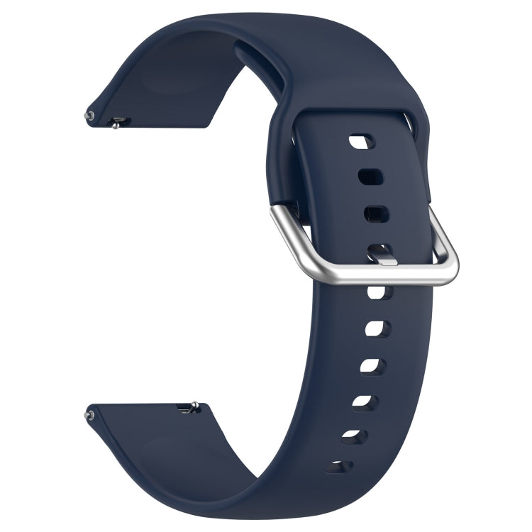 For CMF Watch Pro D395 22mm Solid Color Silver Buckle Silicone Watch Band, Size:S(Midnight Blue) - Watch Bands by buy2fix | Online Shopping UK | buy2fix