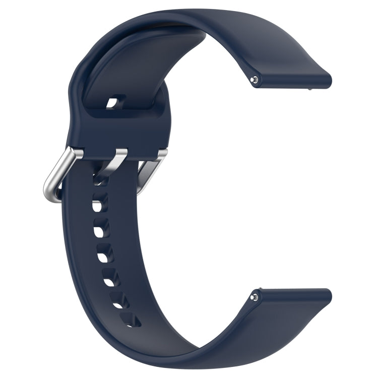 For CMF Watch Pro D395 22mm Solid Color Silver Buckle Silicone Watch Band, Size:S(Midnight Blue) - Watch Bands by buy2fix | Online Shopping UK | buy2fix
