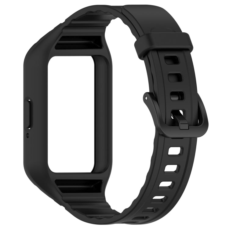 For Samsung Galaxy Fit 3 Solid Color Integrated TPU Watch Band(Black) - Watch Bands by buy2fix | Online Shopping UK | buy2fix